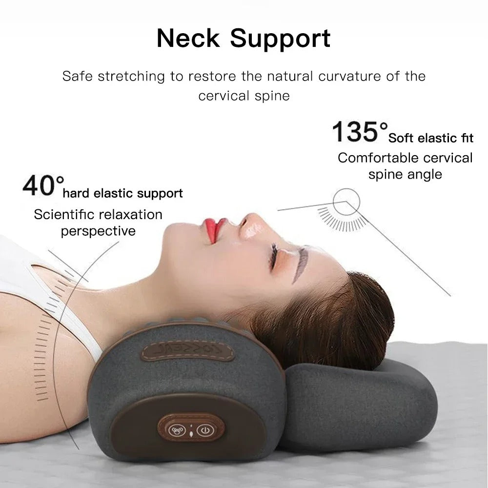 Heated neck and back shiatsu massage pillow