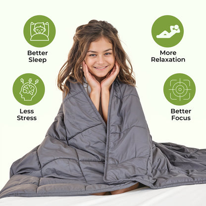 Weighted blanket soft material for calming sleep
