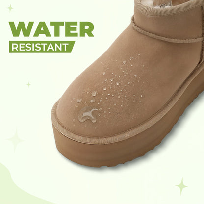 Warm plush ankle boots thick sole for winter adventures