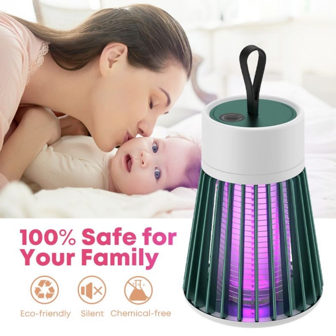 USB rechargeable UV mosquito zapper lamp silent insect trap