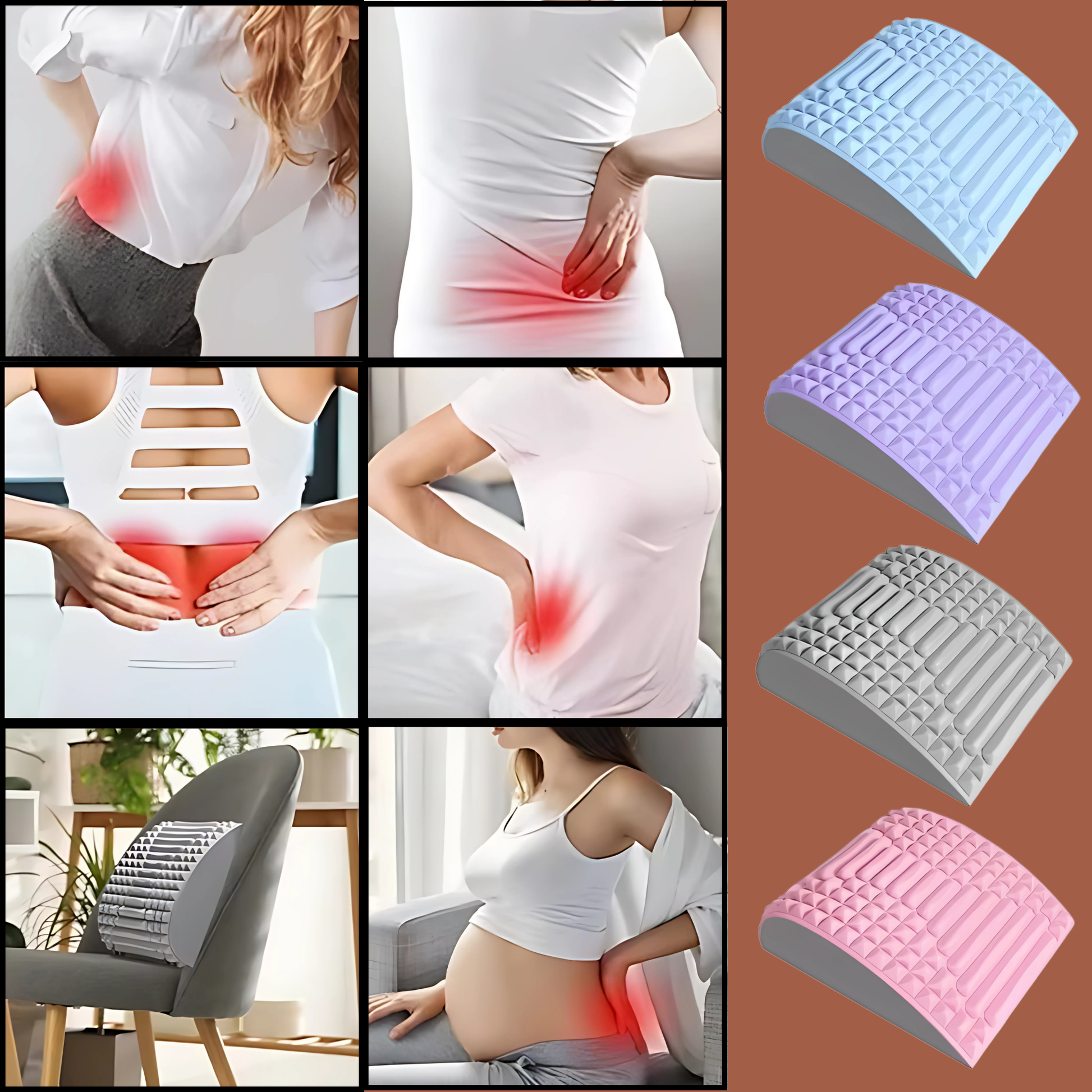 Back stretcher massager arch with vibration acupressure
