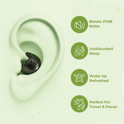 Invisible side-sleeper sleep earbuds for noise blocking
