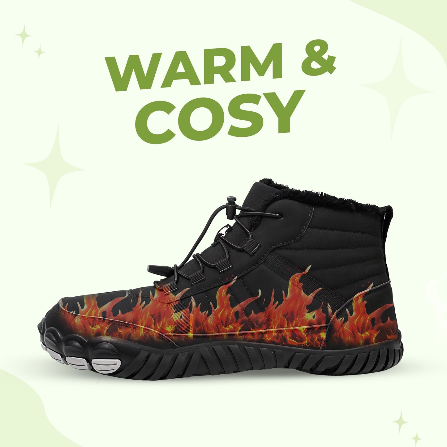 Winter barefoot shoes warm and cozy insulated