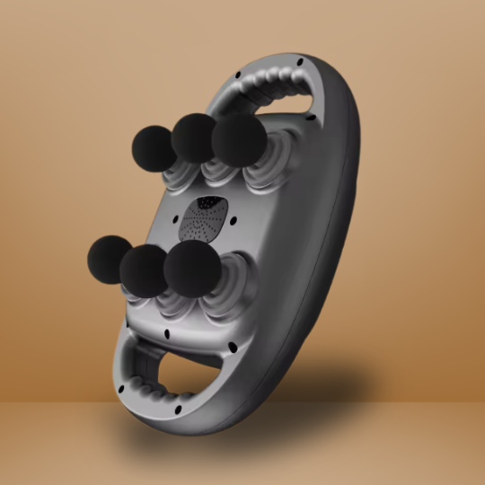Six-head cordless fascia percussion massage gun for deep tissue recovery