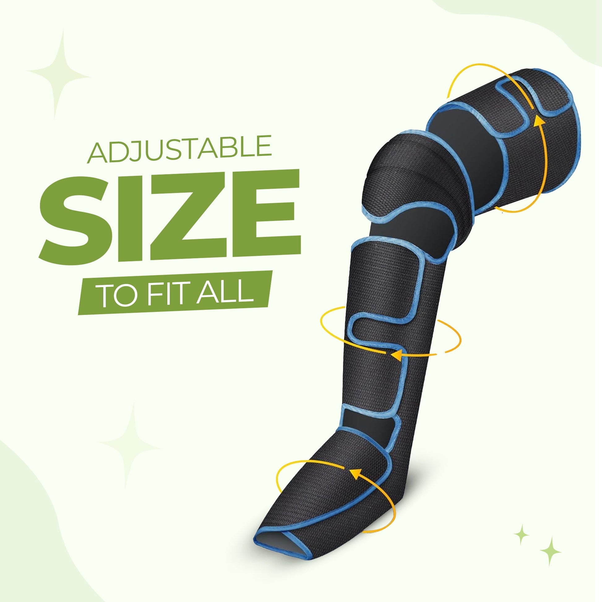 Air compression leg massager sleeves pair for both legs