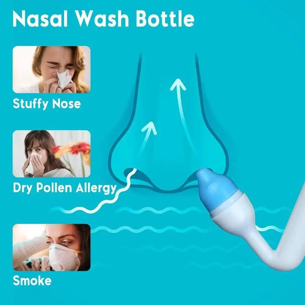 Nasal rinse bottle deep cleansing for allergy relief