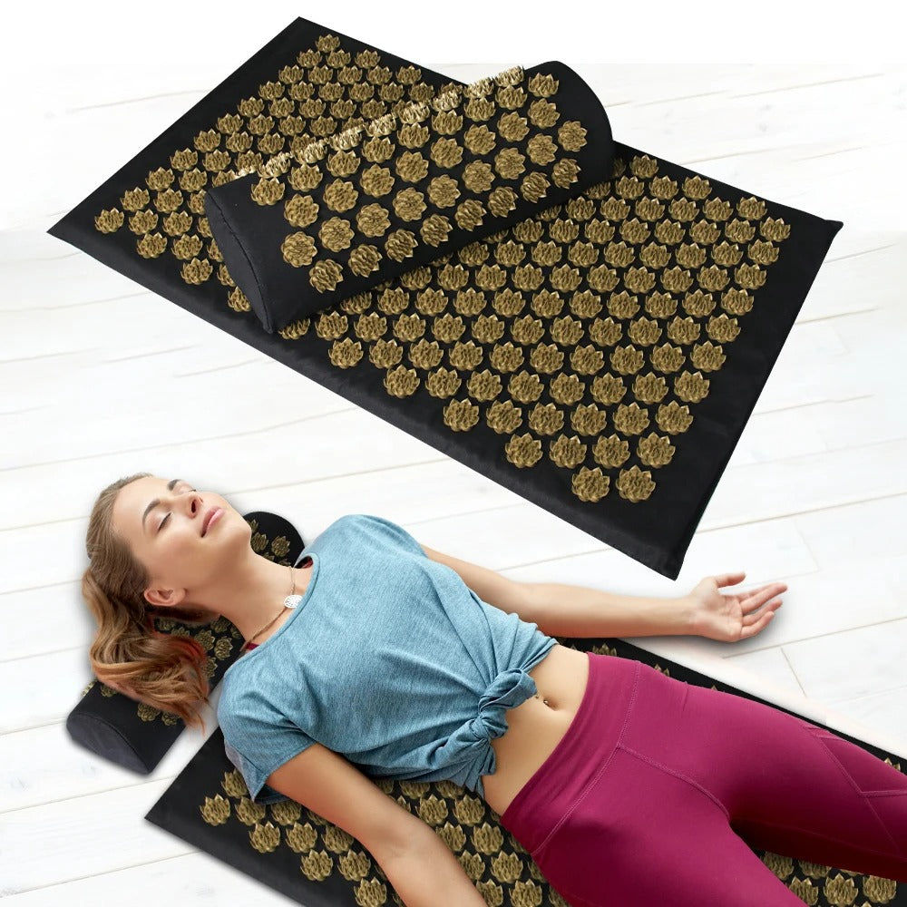 Acupressure mat set pain and stress relief therapy