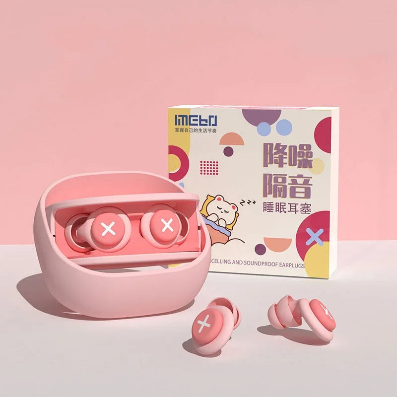 Soft noise-blocking silicone sleep earplugs