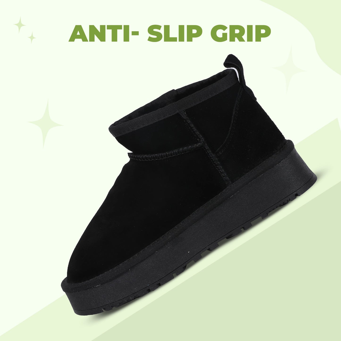 Warm plush ankle boots thick sole for winter adventures