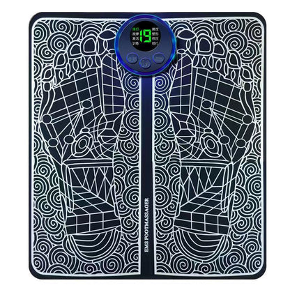 EMS electric pulse foot massager mat for circulation and plantar fasciitis