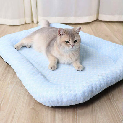 Ice-silk cooling pet bed for summer