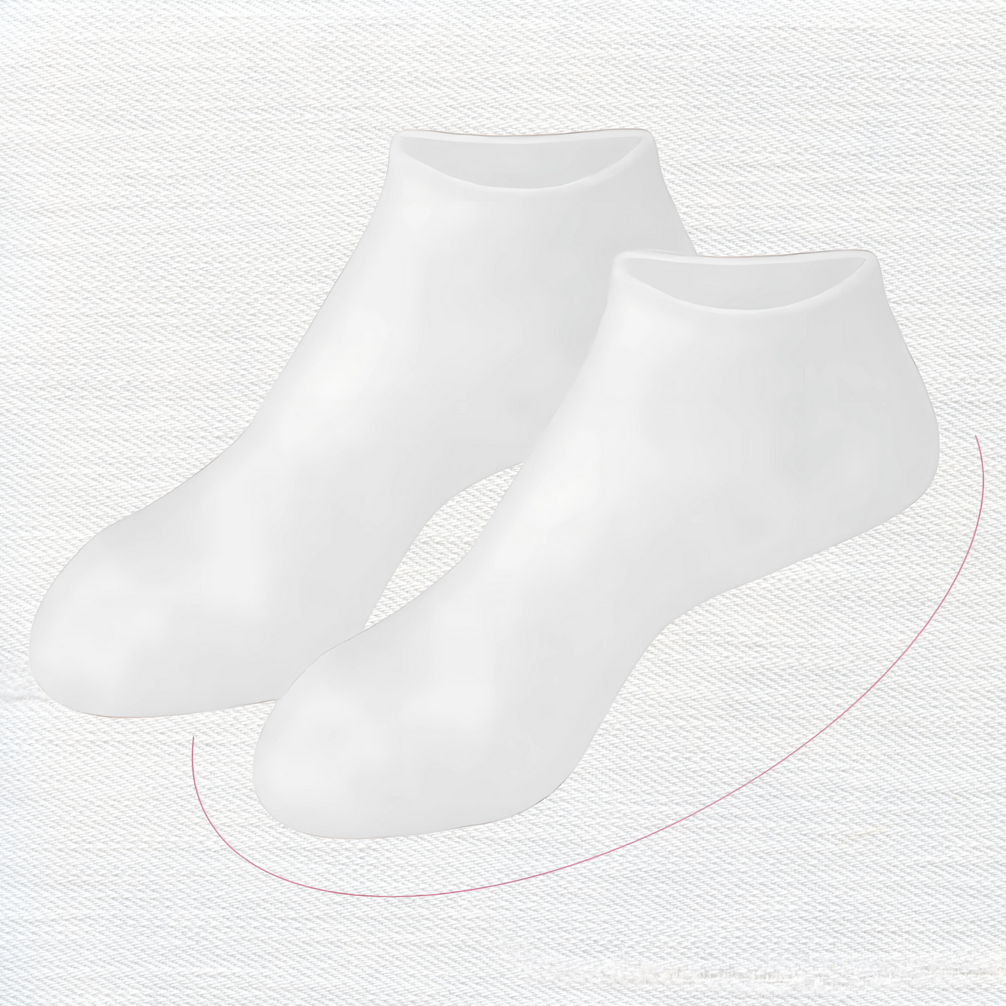 Silicone gel moisturizing socks for overnight heel hydration