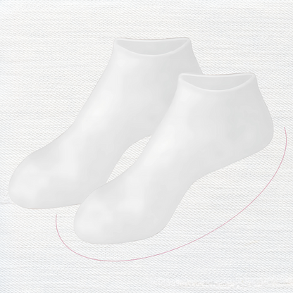 Silicone gel moisturizing socks for overnight heel hydration