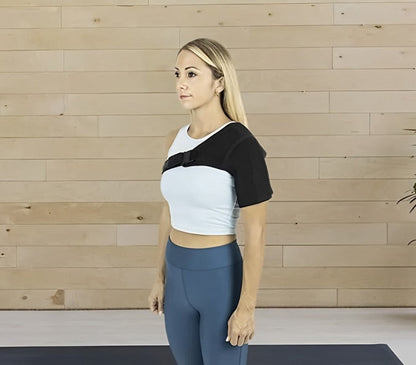 Ergonomic compression shoulder brace universal fit men and women