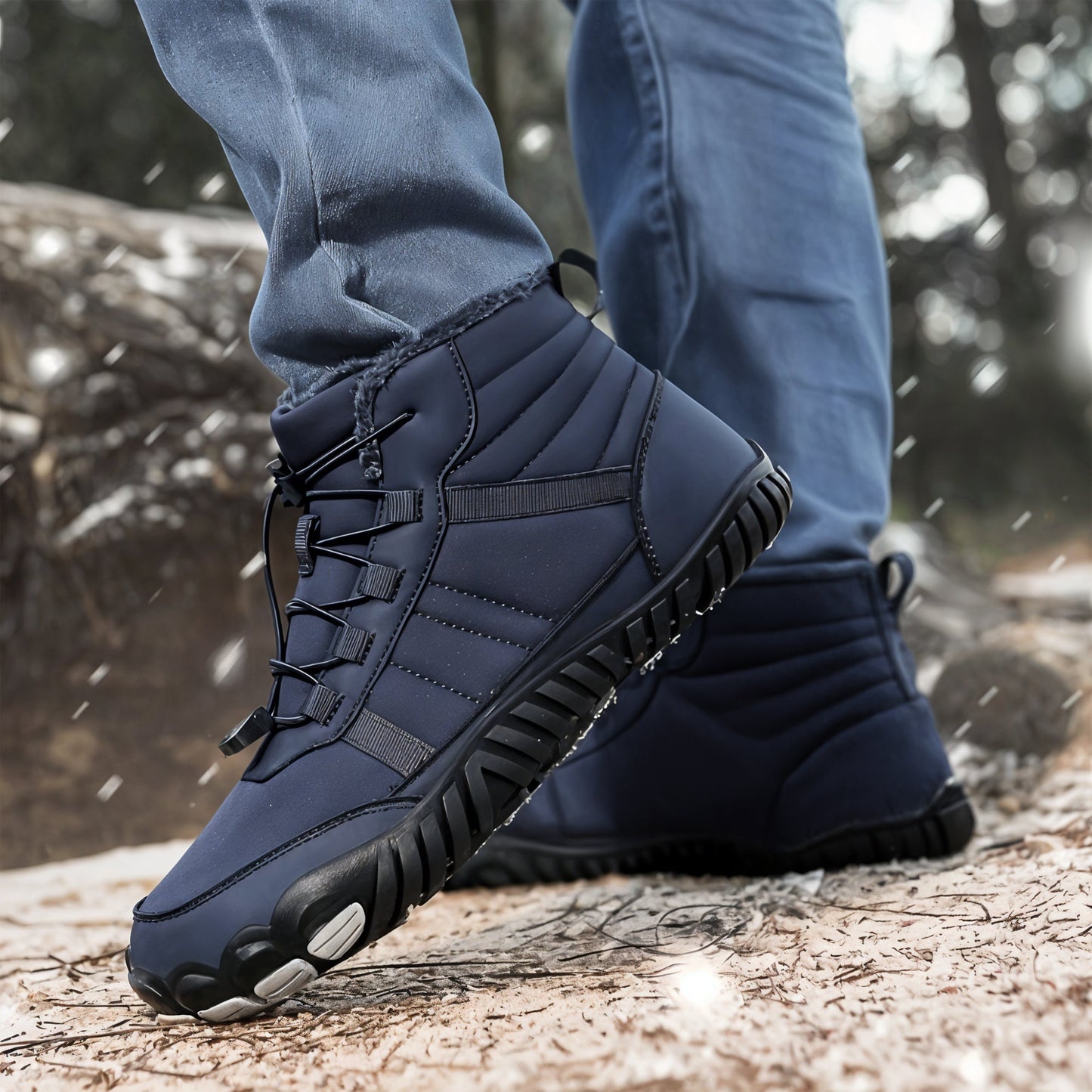 Winter barefoot shoes warm and cozy insulated
