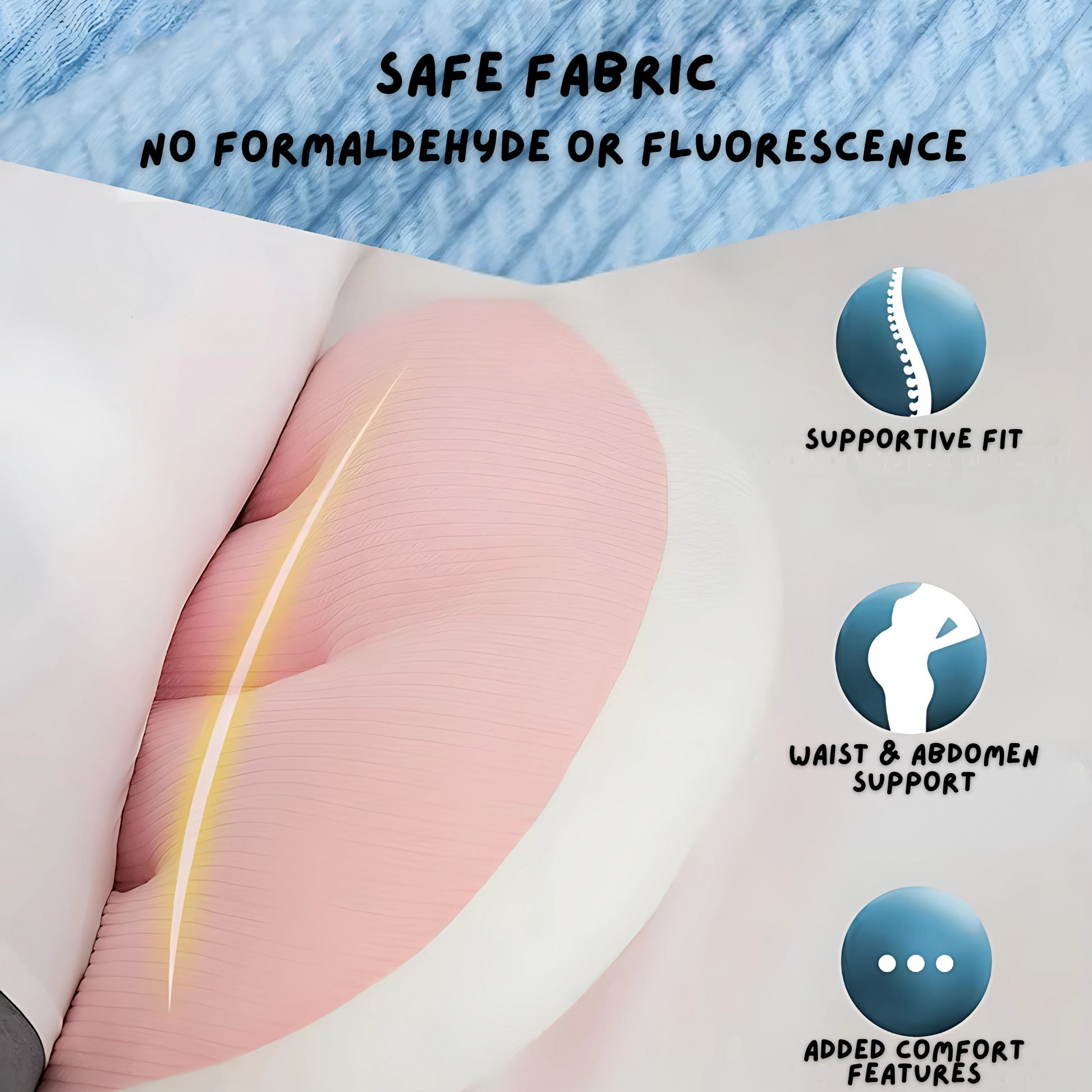 Maternity butterfly pillow for pregnancy belly and back support