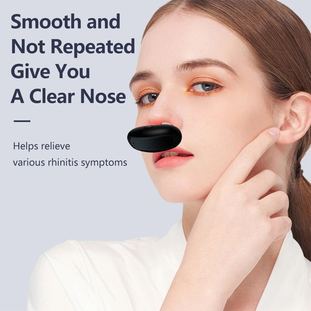 Red light nasal therapy sinus and snoring relief device