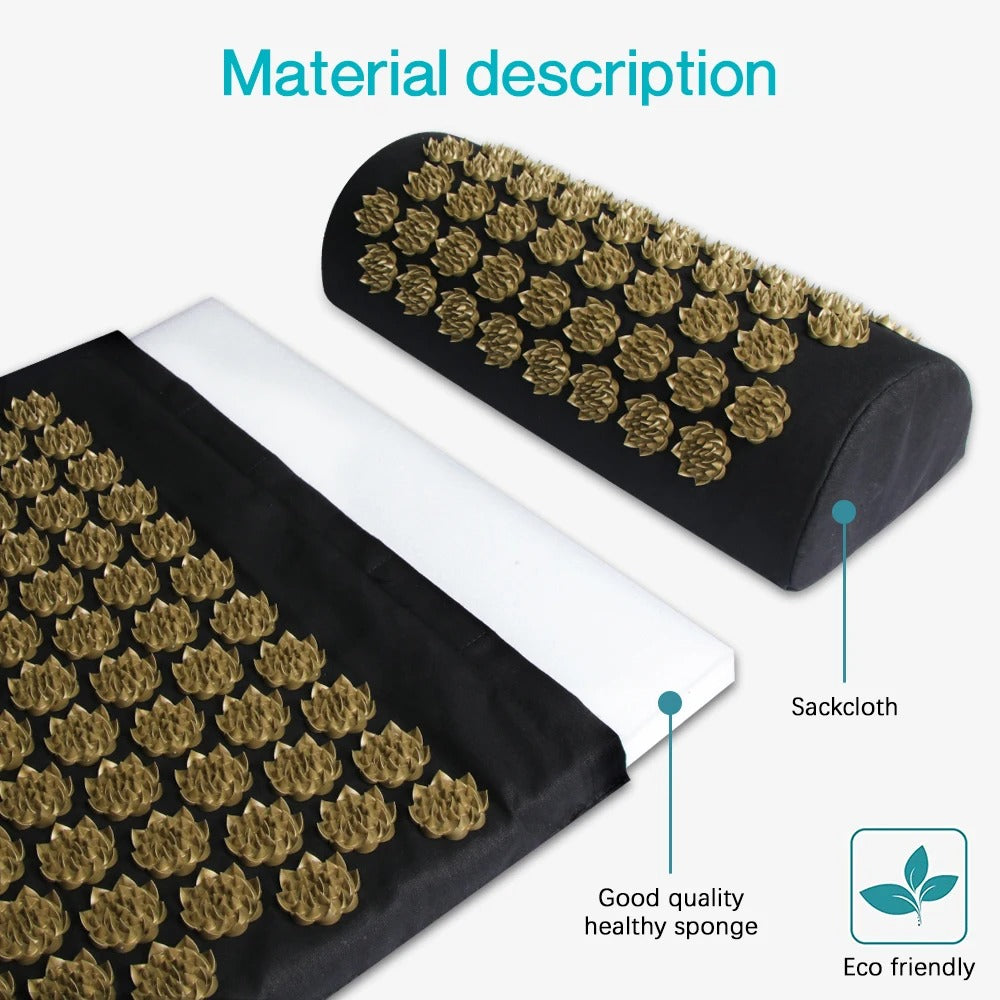 Acupressure mat set pain and stress relief therapy