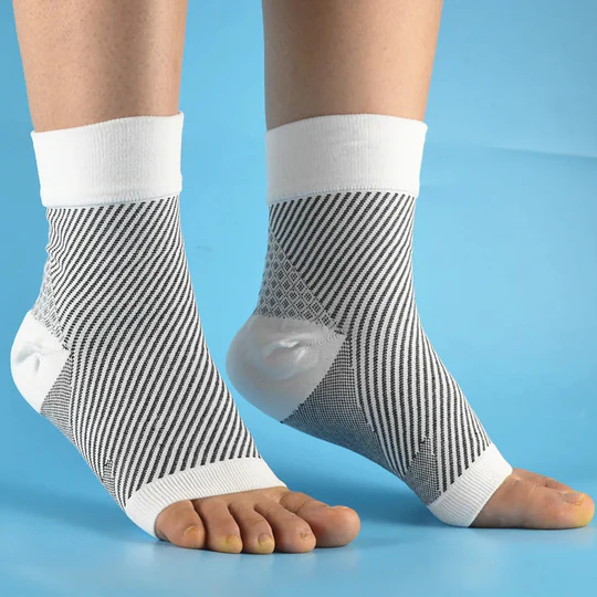 Foot and ankle compression sleeve socks