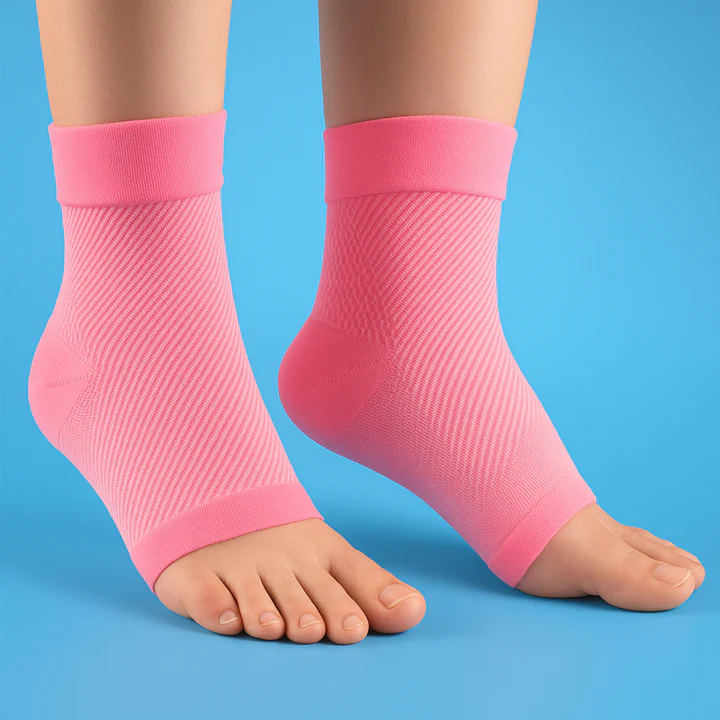 Foot and ankle compression sleeve socks