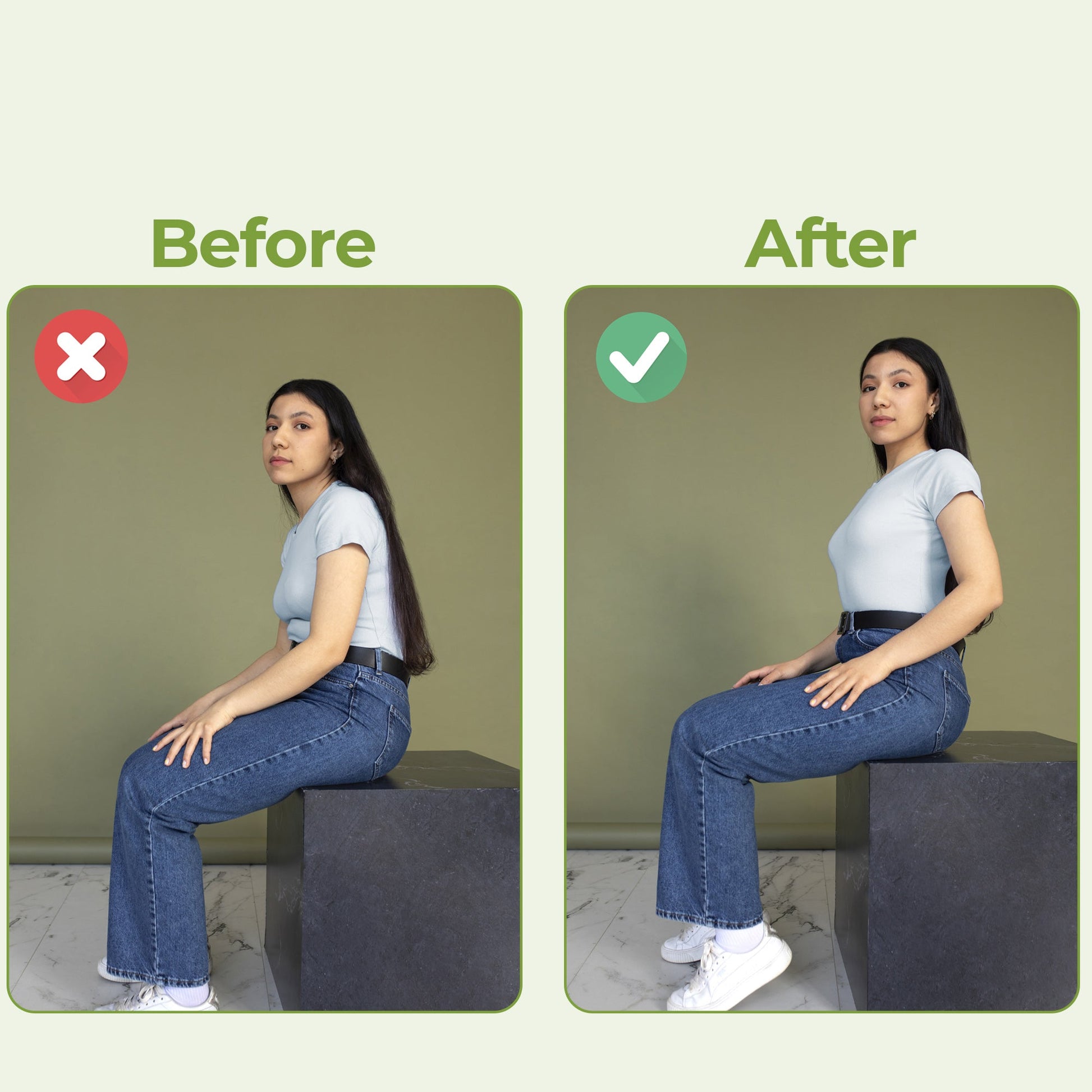 Adjustable posture corrector belt with free massage roller
