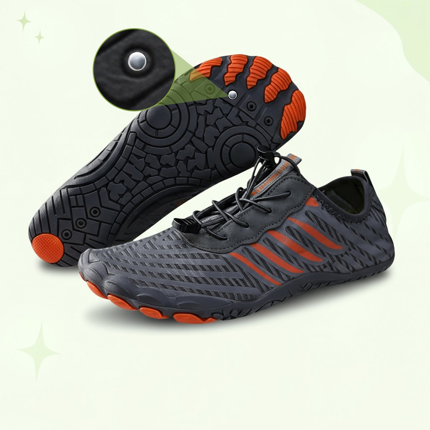 Copper-grounded barefoot shoes natural connection