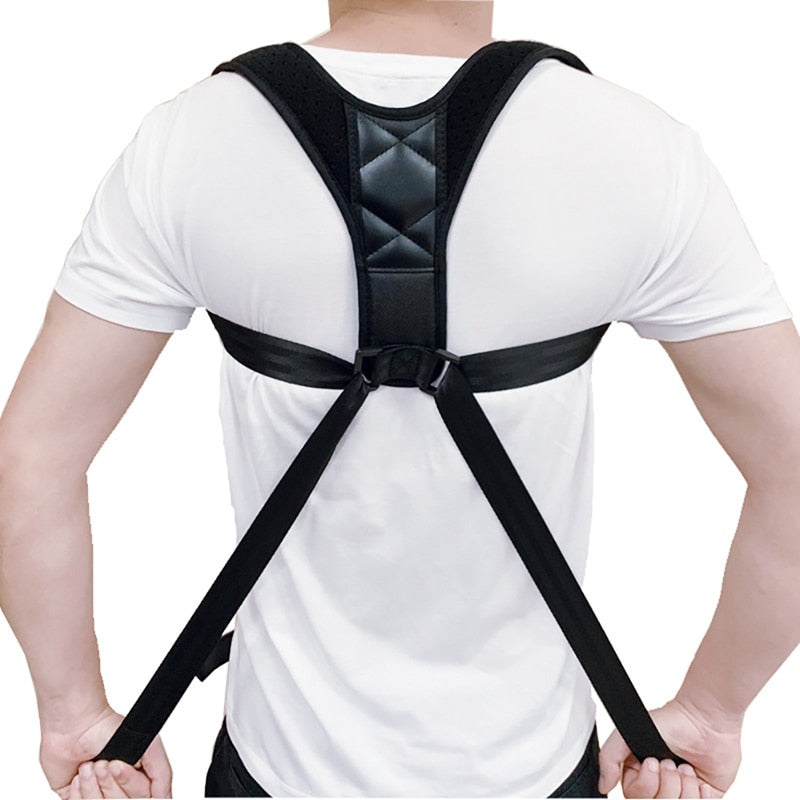 Adjustable posture corrector brace for upper back and shoulder alignment