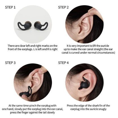 Reusable silicone calming sleep earplugs for snoring and travel