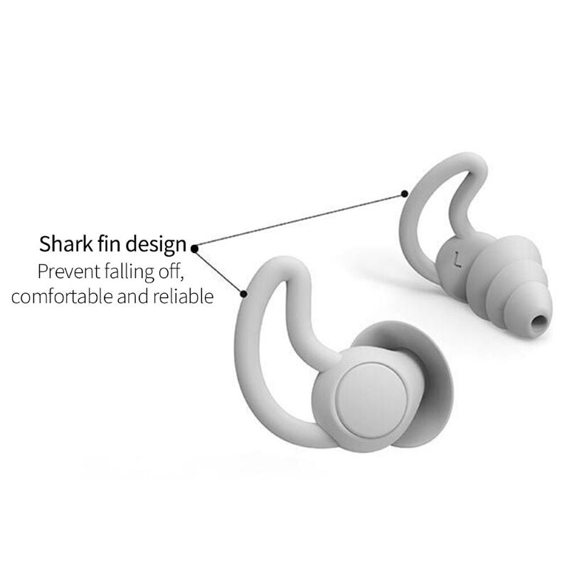 Reusable silicone calming sleep earplugs for snoring and travel