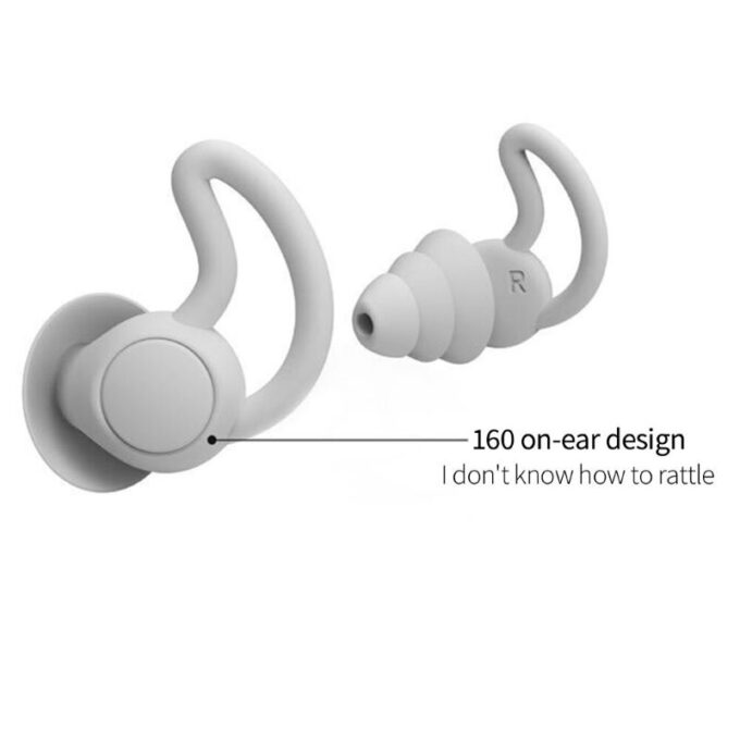 Reusable silicone calming sleep earplugs for snoring and travel