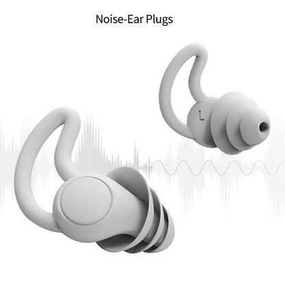 Reusable silicone calming sleep earplugs for snoring and travel