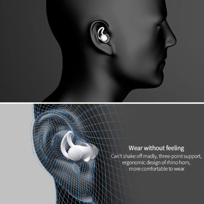 Reusable silicone calming sleep earplugs for snoring and travel