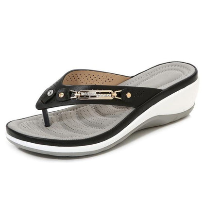 Cushion comfort heel flip-flop sandals for women