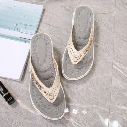Cushion comfort heel flip-flop sandals for women
