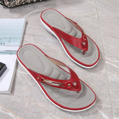 Cushion comfort heel flip-flop sandals for women