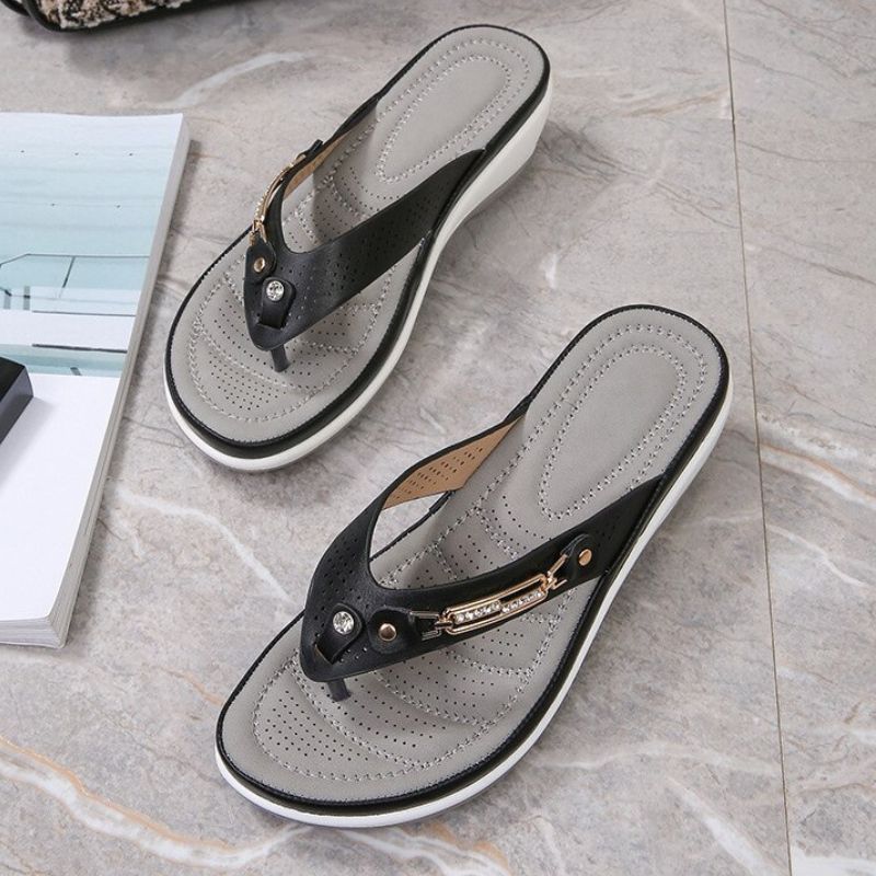 Cushion comfort heel flip-flop sandals for women