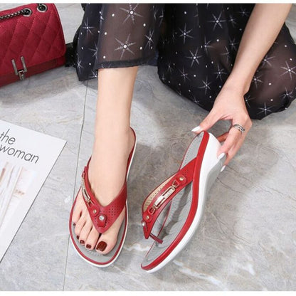 Cushion comfort heel flip-flop sandals for women