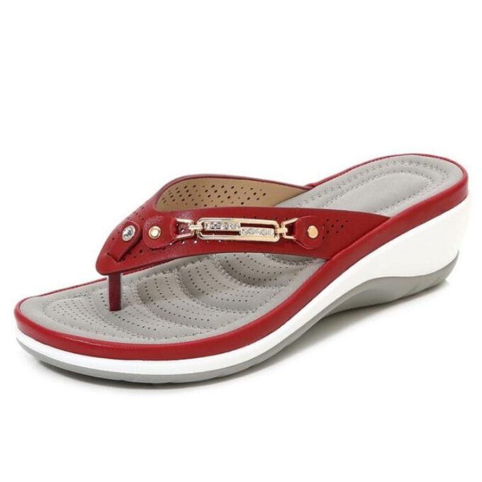 Cushion comfort heel flip-flop sandals for women
