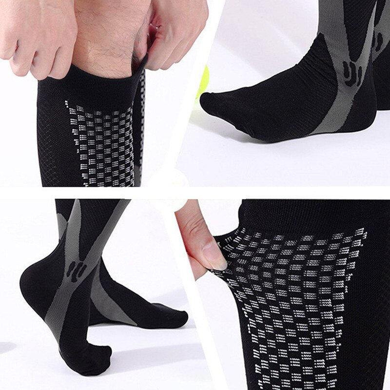 All-day compression socks for lower leg fatigue and swelling