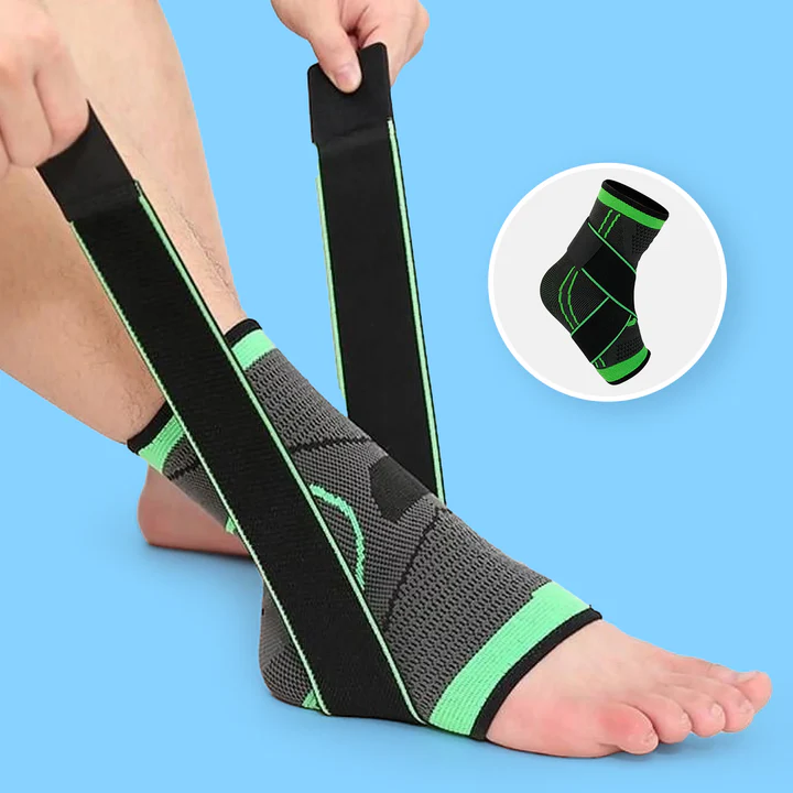 Compression ankle sleeve athletic support