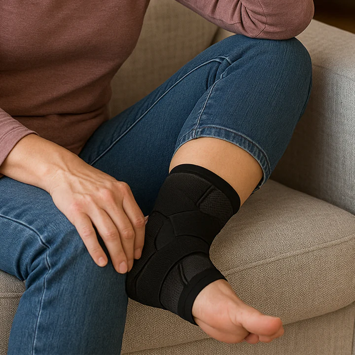 Compression ankle sleeve athletic support