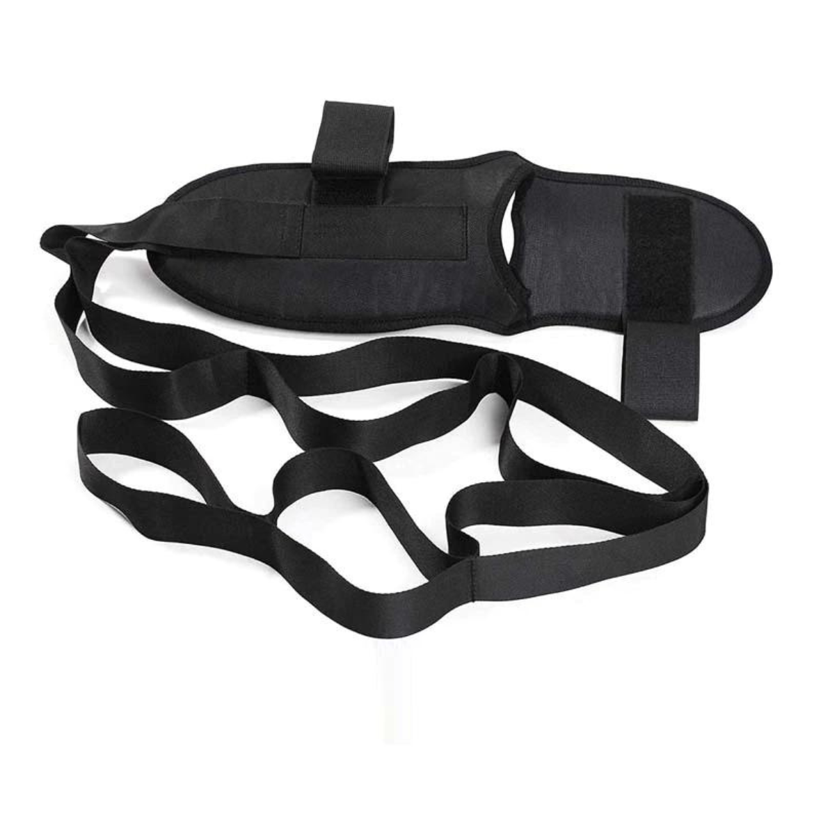 Multi-loop fascia leg stretcher strap for hamstring and plantar fasciitis recovery