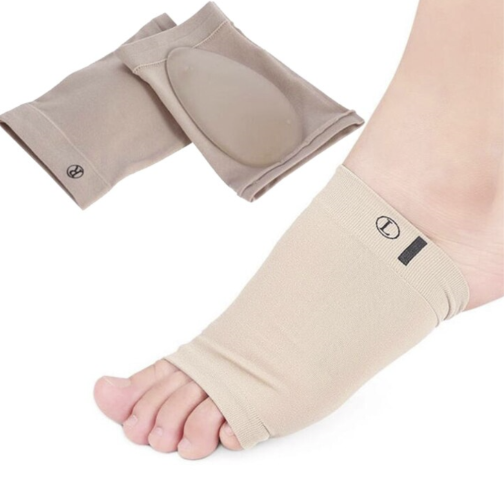 Compression arch support sleeves with gel insole for plantar fasciitis