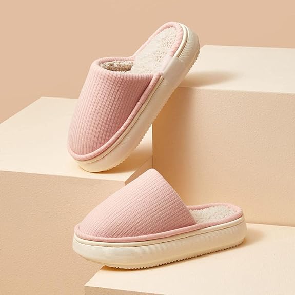 Furry anti-slip indoor and outdoor comfort slippers