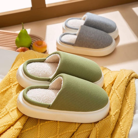 Furry anti-slip indoor and outdoor comfort slippers