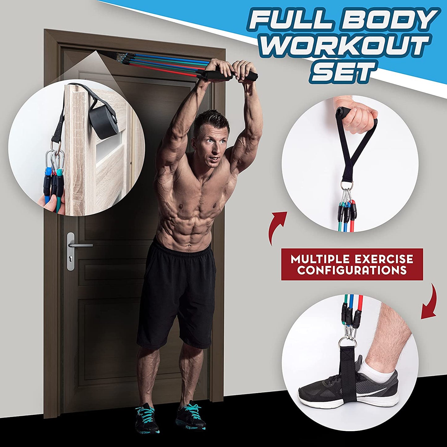 Home gym set bundle for full-body exercises