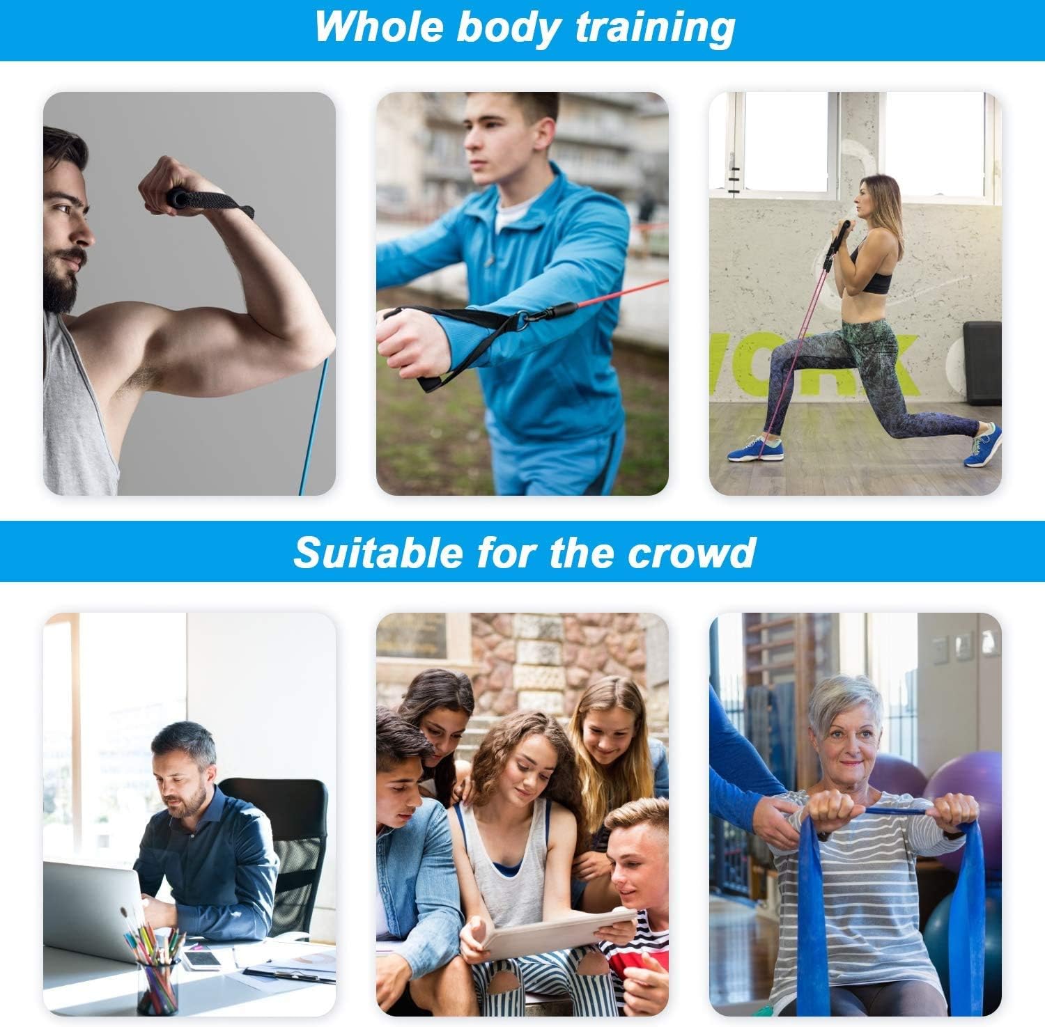 Home gym set bundle for full-body exercises