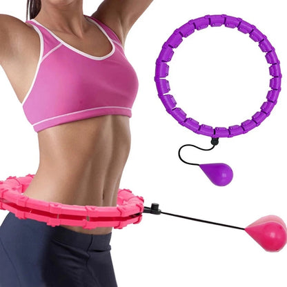 Smart weighted hula hoop with gravity ball for core workouts