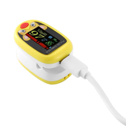 Pediatric kids finger pulse oximeter SpO2 and heart rate monitor