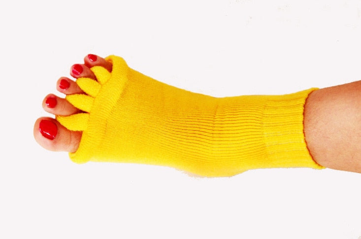 Five-toe alignment stretch socks for bunions, hammer toes and plantar fasciitis
